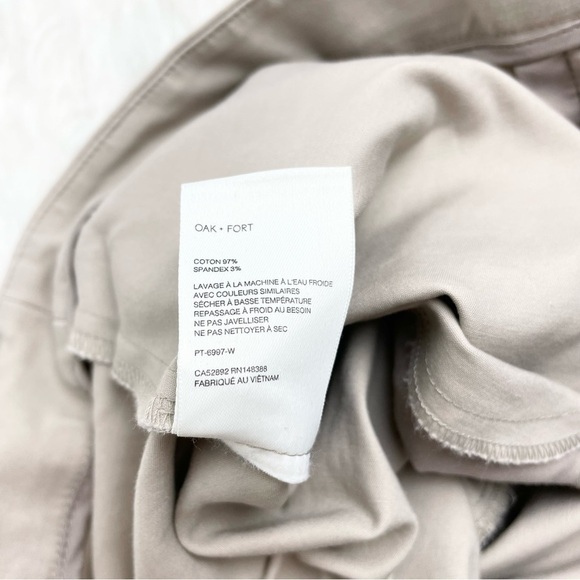 OAK + FORT Ankle Crop Khaki Trousers Size 2 - Picture 8 of 9